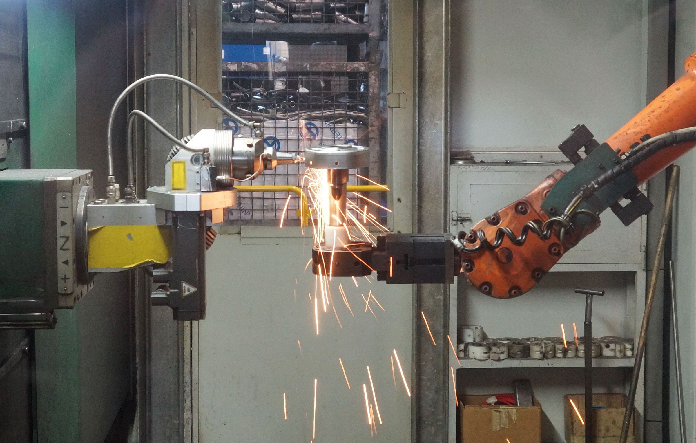 Welding robot with end-of-arm tooling